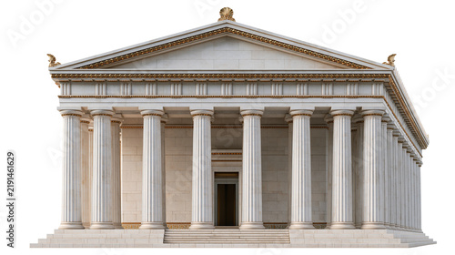 Konstfotografi Ancient Greek temple with marble columns and pediment architecture