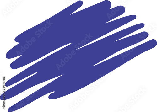 Plakat Hand Drawn Blue Scribble Shape