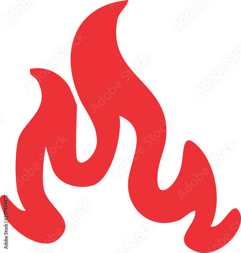 Plakat Minimalist Red Flame Illustration simple
