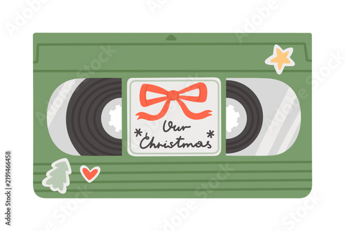 Bild auf Leinwand Videotape with Christmas video