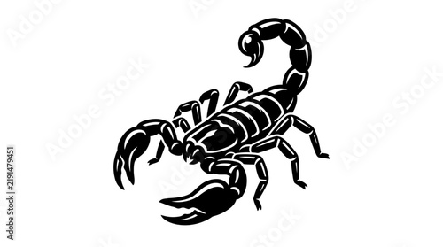 Принти на полотні Stylized scorpion with stinger in attacking pose