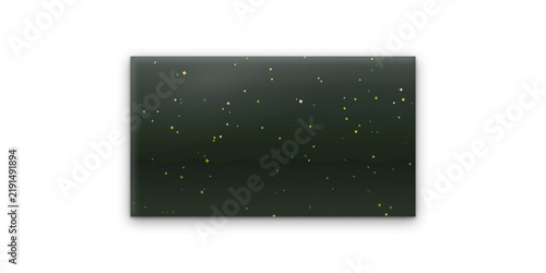 Fotografie Sparkling gold glitter on dark green background, elegant festive texture for hol