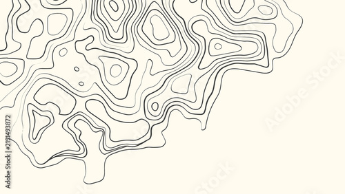 Foto Abstract topographic contour line pattern creating minimal geographic map background
