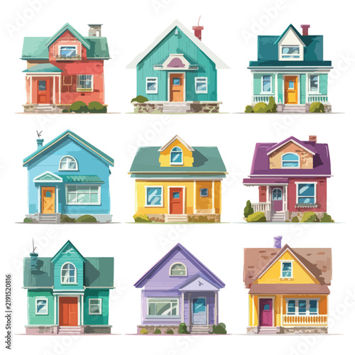 vector illustration of houses