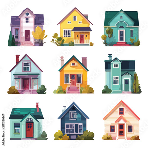 vector illustration of houses
