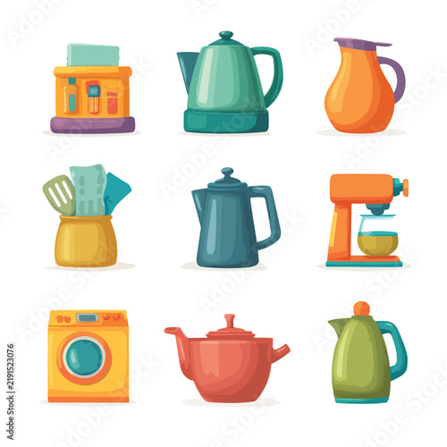 set of household appliances