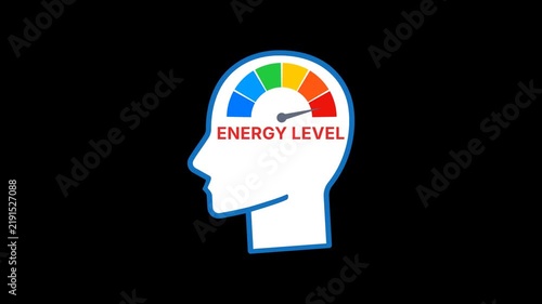 Energy Level Gauge in Human Head Animation