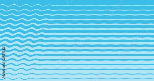 Blue Wavy Striped Background Pattern Evoking Water Waves and Calm Nautical Theme
