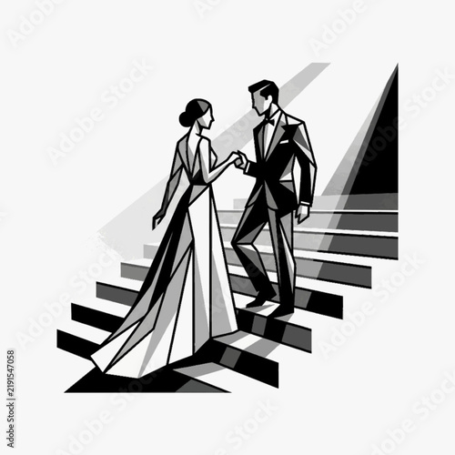 bride and groom on a wedding