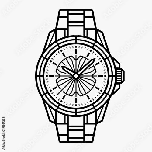 vector illustration of wristwatch