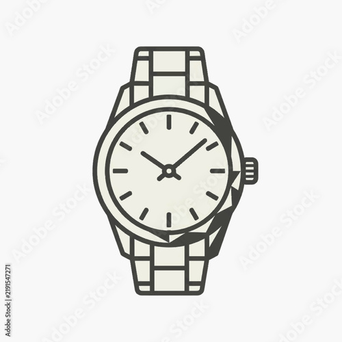 wristwatch isolated on white