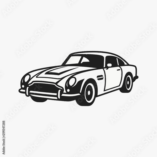 black sports car