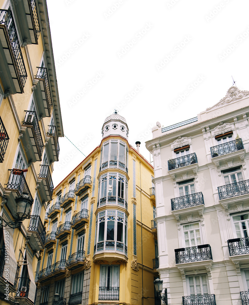 Obraz premium Ornate European City Architecture Facades