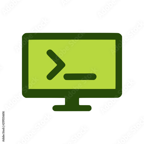 Green Terminal Screen Command Prompt Icon