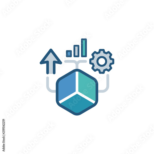 Data Analysis Growth and Productivity Business Optimization Vector Icon