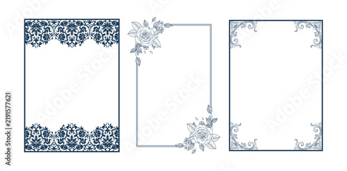Elegant Wedding Ornamental Frame with Decorative Border