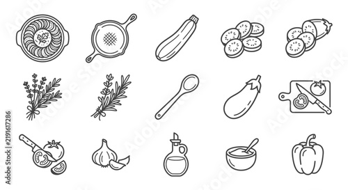 Healthy Food and Drink Icons Vector Set with Fruits, Vegetables, Apple, Pepper, Strawberry and Onion Doodle Sketch Illustrations for Healthy Lifestyle Design