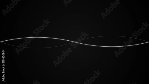Minimalist black background with elegant curved white lines
