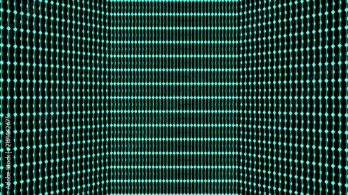Broadcast Spinning Hi-Tech Glittering Illuminated Patterns Walls, Green, Events, 3D, Loopable, 4K