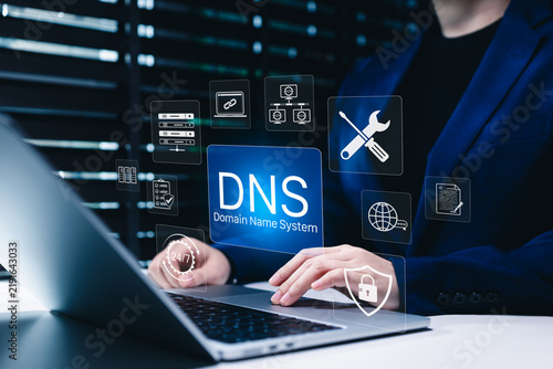 Bild auf Leinwand Domain Name System technology supports secure internet