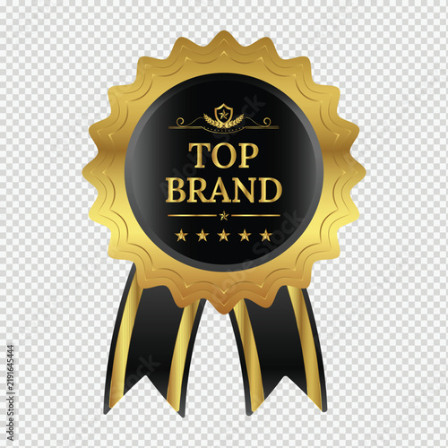 Top Brand Luxury Gold Award Badge