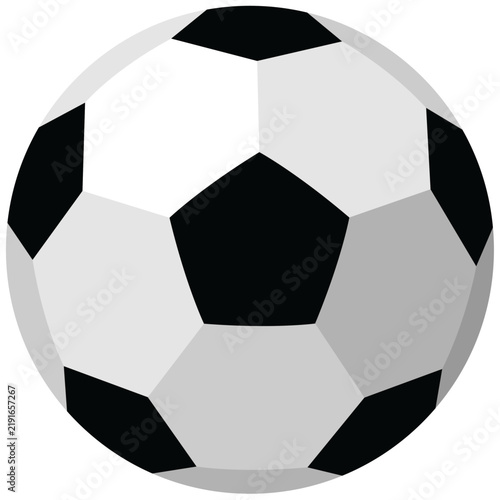 Ballon Football pentagones classique noir 1