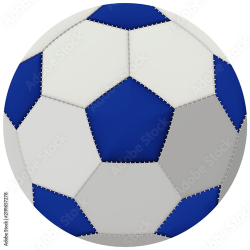 Ballon Football pentagones classique bleu