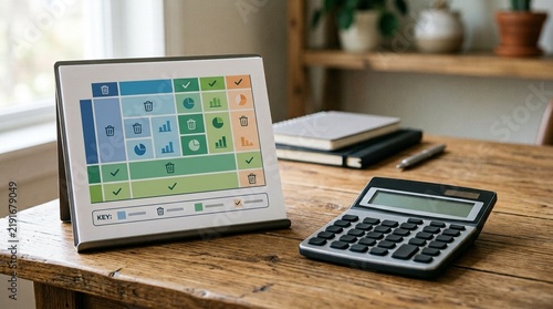 Side-by-side Insurance Exclusion Chart beside a Calculator – Insurance Policy Comparison Concept