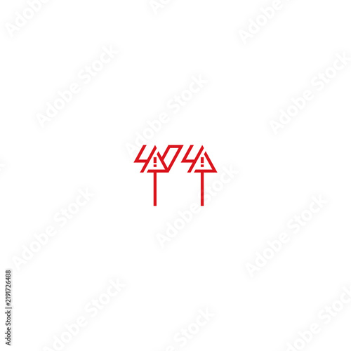 404 error sign logo.