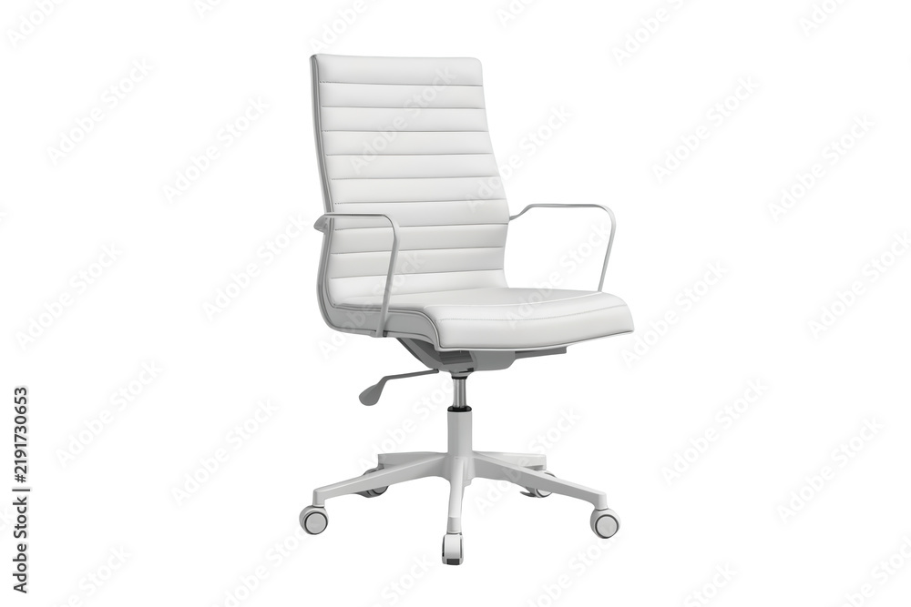Obraz premium Tall white executive swivel chair