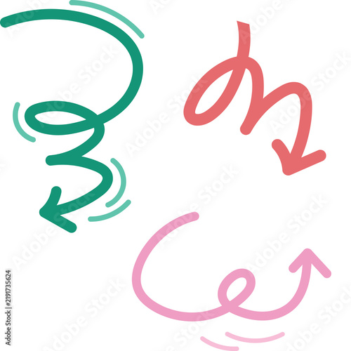 Konstfotografi Curved Doodle Arrow Set