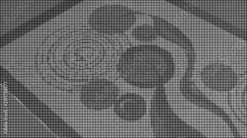 Black and White Halftone Dotted Background with Abstract Geometric Patterns and Gradients for Graphic Design