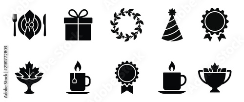 Festive Thanksgiving Love And Gift Symbols
