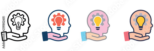 Bild auf Leinwand Resourceful Symbols Representing Creativity Innovation Problem Solving Productiv