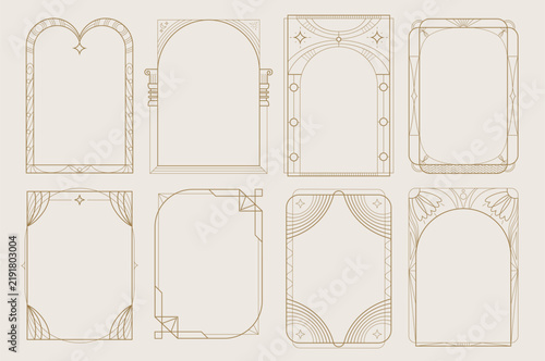 Frame Set Art Deco Line Art