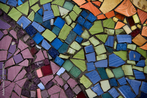 Tapety artystyczne Colorful ceramic mosaic tile background pattern