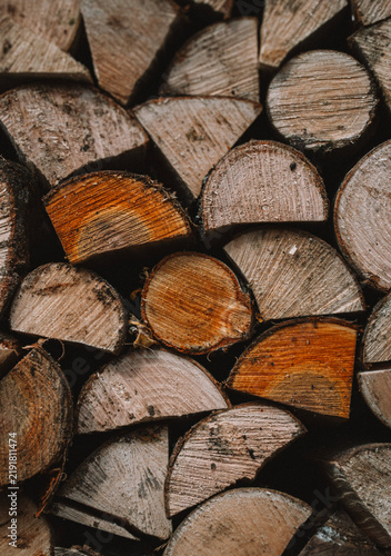 Foto stack of firewood
