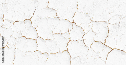 White cracked texture with gold kintsugi style veins abstract background .