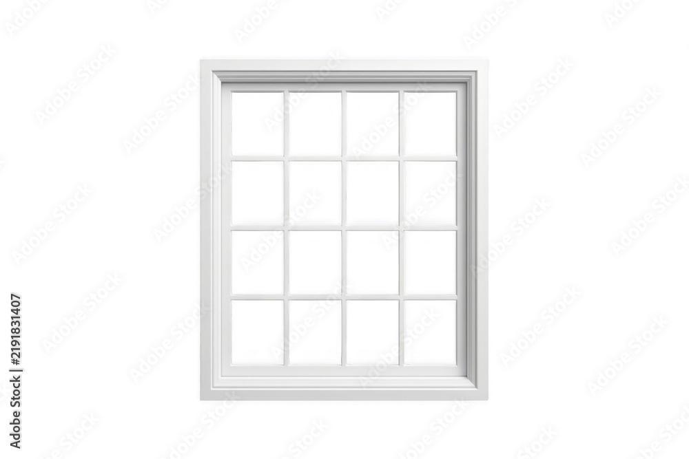 Fototapeta premium White Square Multi Pane Window