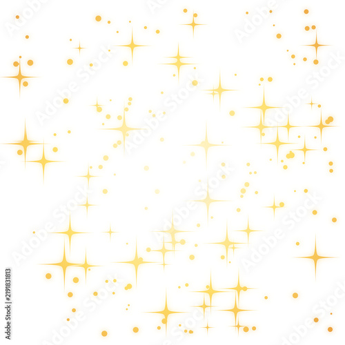 Gold Glitter Star Field Sparkle Dust Twinkle Confetti Transparent Background