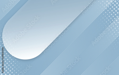 Abstract light blue background with curved shape and halftone pattern.