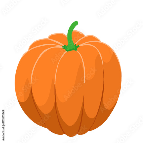 Plakat Orange pumpkin squash isometric