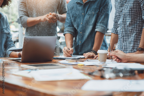 Startup business people working together during a meeting in office