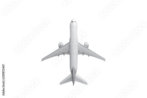 Passenger Airplane Viewed Directly from Above