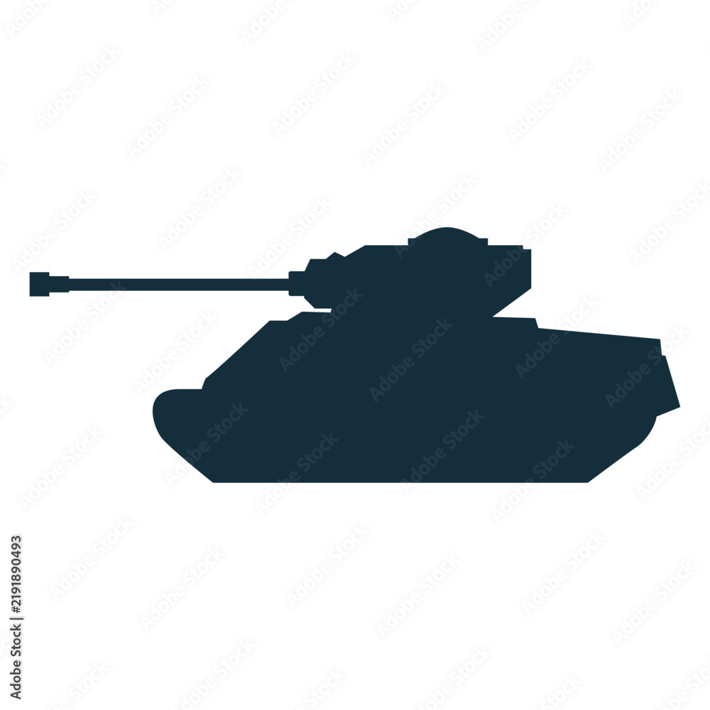 Fototapeta premium Military tank silhouette military