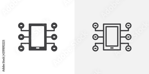 фотографія Content curation icon set for ui designs on white background