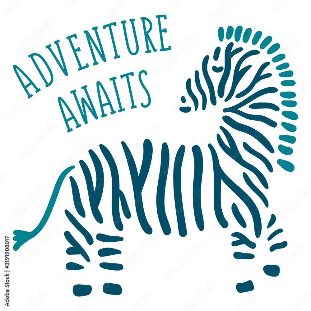 Fototapeta premium Adventure awaits badge