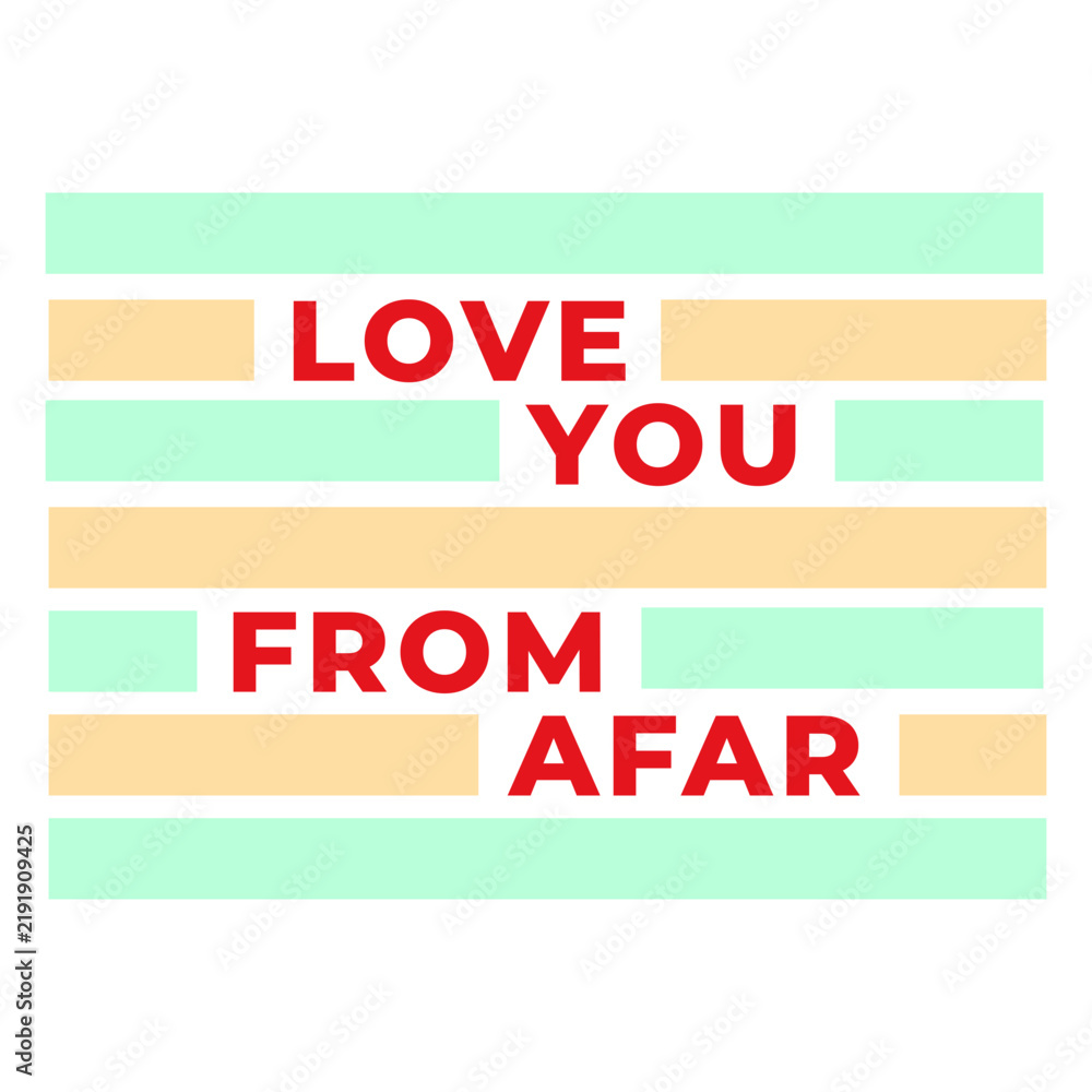 Fototapeta premium Love you from afar badge