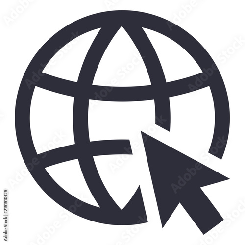 Plakat Internet website icon stroke