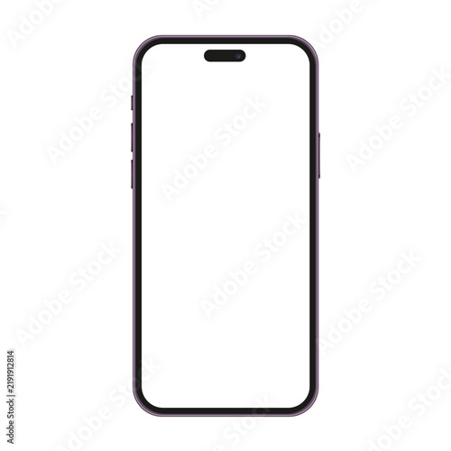 Modern Smartphone with Blank White Screen Vector iphone 18 pro